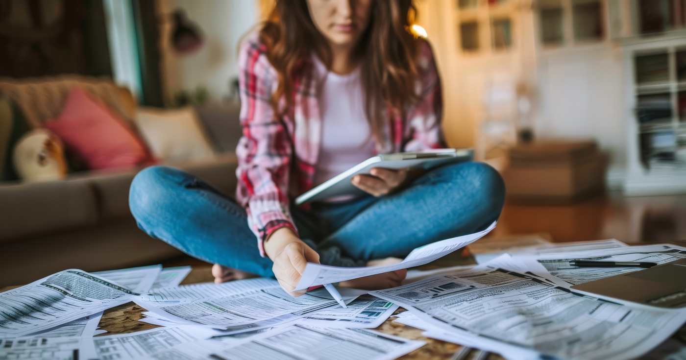 Alle prese con le bollette di casa (repertorio)