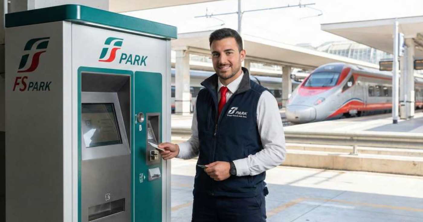 Un addetto ad un parcheggio FS Park (repertorio)