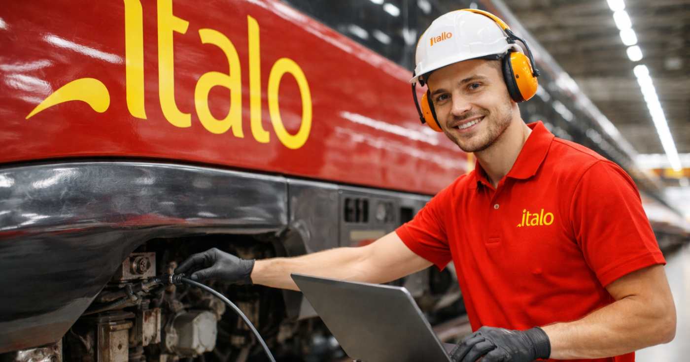 Un tecnico ferroviario al lavoro (repertorio)