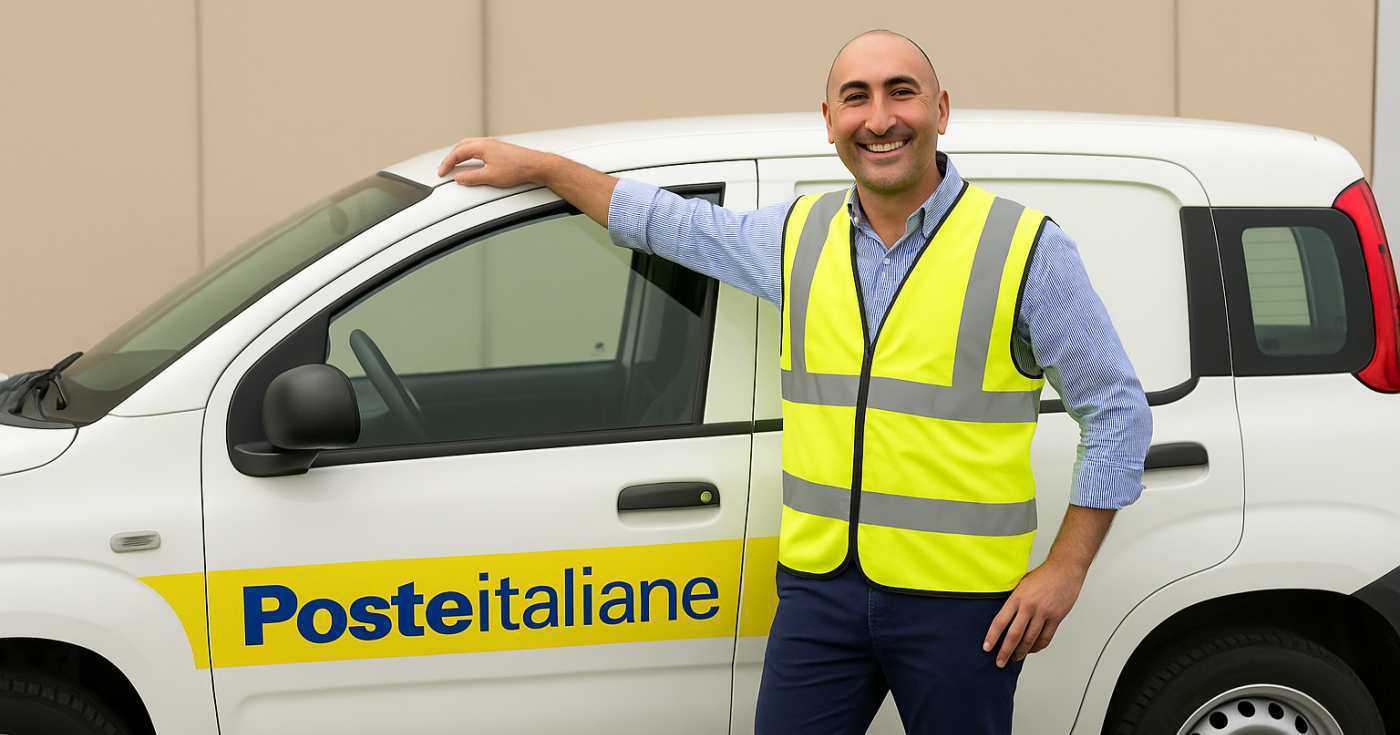 Un portalettere di Poste Italiane (repertorio)